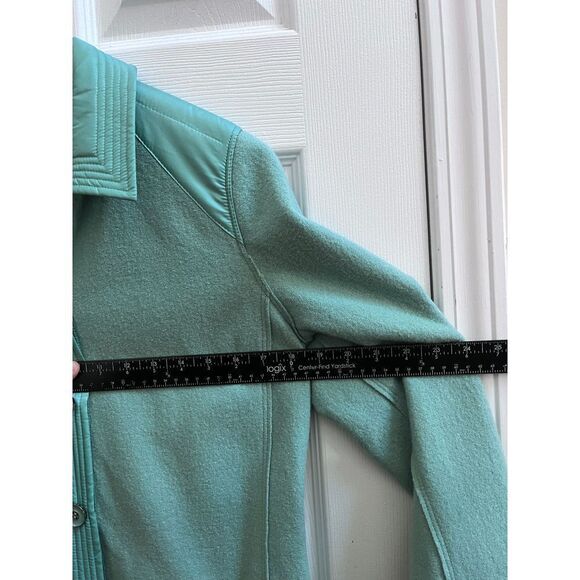 Carlisle Wool Blend Mixed Media Jacket Size 10 Medium Seafoam Color - Picture 8 of 11